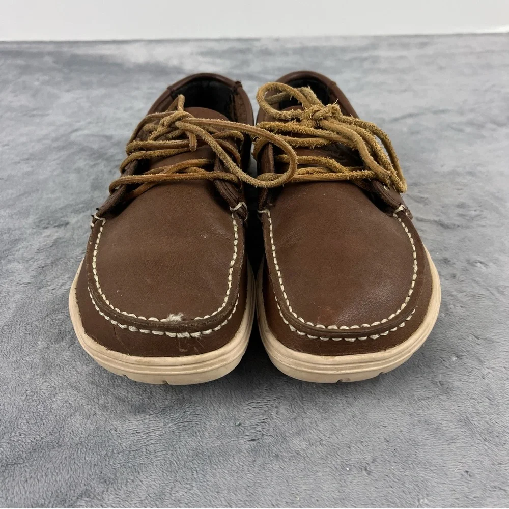 LEMS Mariner Womens Brown Leather Boat Loafers Deck Shoes EU 36 US 6-6.5 - Picture 4 of 10